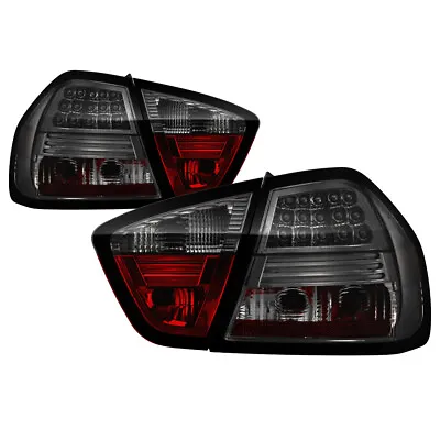 BMW 06-08 3-Series Sedan 4Dr E90 LED Smoke LED Rear Tail Lights Set • $194.78