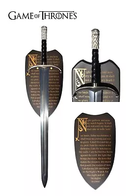 42'' Metal Game Of Thrones Long Claw King Jon Snow's Sword & Wall Plaque Replica • $145.95