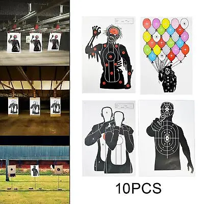 10  Paper Silhouette Targets Fun Targets Large For Shooting Practice • £10.22