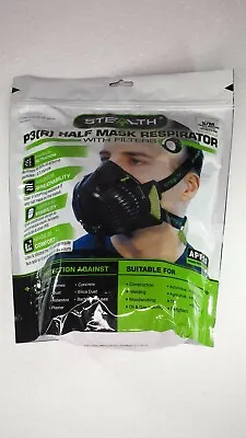 £11.49 • Buy Stealth Mask Respirator P3 With HEPAC Replaceable Filters Size S/M APF20