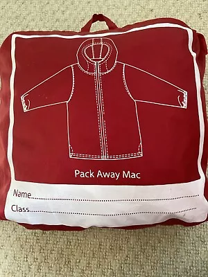 Tu Red Unisex Pac A Mac Raincoat In A Bag 9-10 Years • £3.99