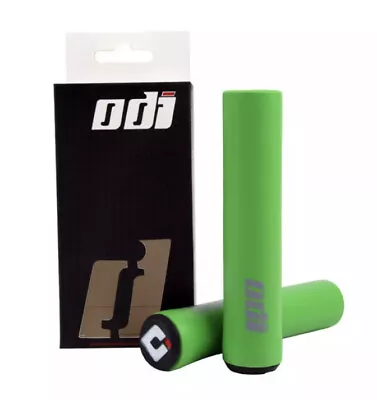 ODI MTB Bicycle Grip Silicone Foam Green Handlebar Grips Shock-Absorbing Soft • $10.50