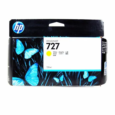 Genuine HP 727 Yellow 130ml B3P21A DesignJet T1500 T920 T2500 (Retail Box) • $34.99