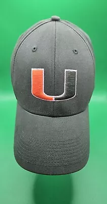 University Of Miami Hurricanes Nike Swoosh Flex OSFM Hat Green/ Orange With Tags • $12.99