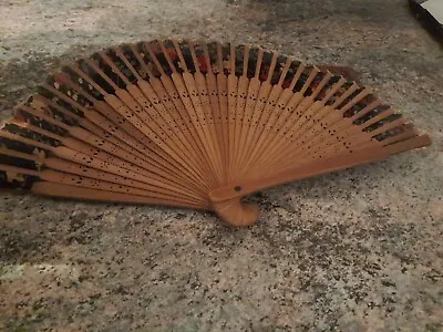 £29.99 • Buy Vintage Oriental Hand Fan In Wooden Box