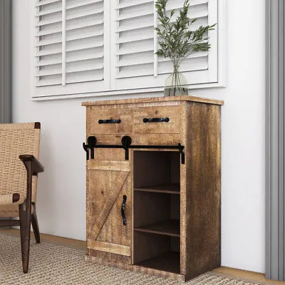 Farmhouse Kitchen Cabinet Storage Cabinet Pantry Cupboard Organizer Furniture • $109.99