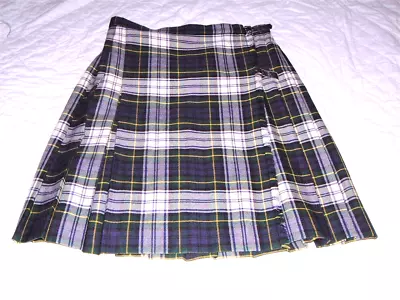 Vintage Scottish Modern Dress Gordon Lightweight Wool Kilt UK 14 X 25  Drop • £16