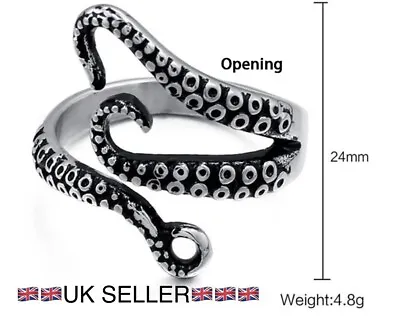 Deep Sea Octopus Ring Gothic Punk  Adjustable • £5.99