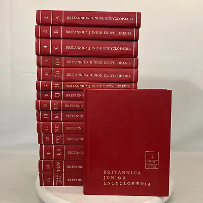 Britannica Junior Encyclopaedia Boys And Girls Set Of 15 HC VTG 1977 Kids Facts • $44.99