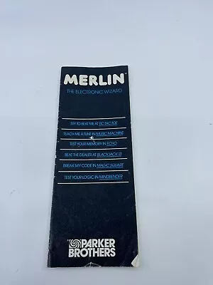 VINTAGE MERLIN THE ELECTRONIC WIZARD 1970's GAME INSTRUCTIONS MERLIN PERKER BROT • $8.99