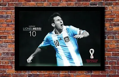 $14.95 • Buy 2022 World Cup Soccer Qatar | Lionel Messi ARGENTINA Poster | 13 X 19 Inches
