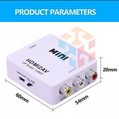 $6.95 • Buy HDMI To RCA AV Adapter Converter Cable CVBS 3RCA 1080P Composite Video Audio