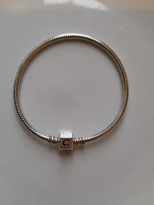 Chamilia Silver 925 Oyster Snap Clasp Charm Bracelet 19cm • £24.99