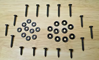 (27 Pcs) BLACK INTERIOR SCREWS! FOR INTERNATIONAL HARVESTER/BRONCO/JEEP ETC • $6.71