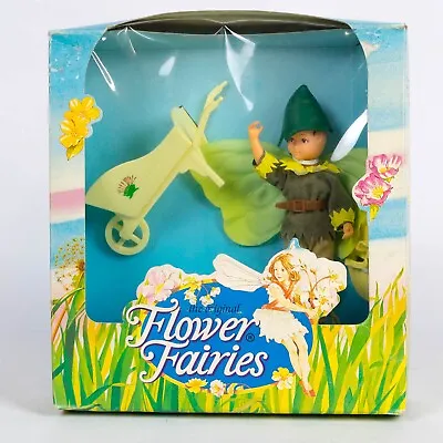 BNIB Vintage 1980s Hornby Flower Fairies Doll Elm Pixie With Wheelbarrow T721 • £35