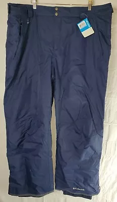 Columbia Men's 3X Blue Snow Ski Snowboard Pants Omni Tech New Tags 48  Waist  • $29.95