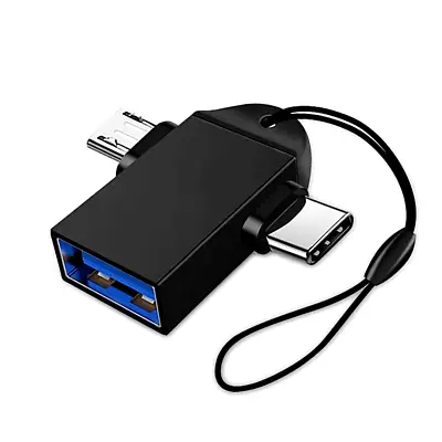 3-in-1 OTG USB 3.0 Female To USB 3.1 Type C & Micro-B Male Adapter Converter • $3.75