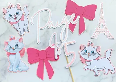 £8 • Buy Personalised Aristocats Marie Cake Topper Set - Any Name & Age - Free P&P**