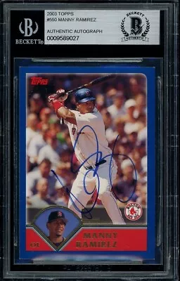 MANNY RAMIREZ 2003 Topps Autograph Auto Signed Beckett BAS Tri-Star Holo Red Sox • $135