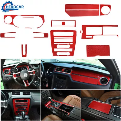 14X Central Console Dash Panel Trim Decor Cover Kit For Ford Mustang 2009-2013 • $192.99