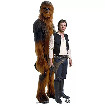 HAN SOLO AND CHEWBACCA Star Wars CARDBOARD CUTOUT Standup Standee Poster F/S • $49.95