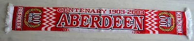 Vintage Aberdeen Football Club FC Centenary Scarf 1903-2003 100 Years The Dons • £19.99