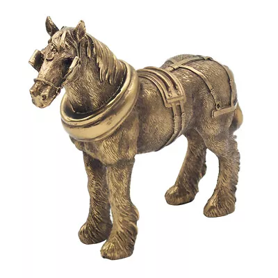 £18.99 • Buy Shire Horse Ornament Bronze Colour Shire Horse Lovers Figurine Statue