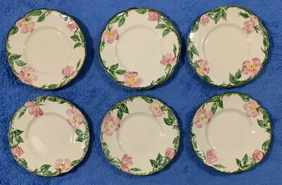 Set Of 6 Vintage Franciscan China Desert Rose 6-1/4  Dessert Plate • $24.99