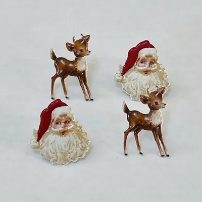 $2.25 • Buy Santa & Deer  Brads *  Eyelet Outlet  8 Pcs  New Just In Stock