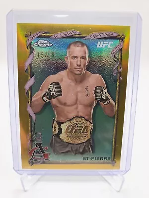 2024 Chrome UFC No. AAG-17 Georges St-Pierre Allen & Ginter Gold Refractor 15/50 • $170