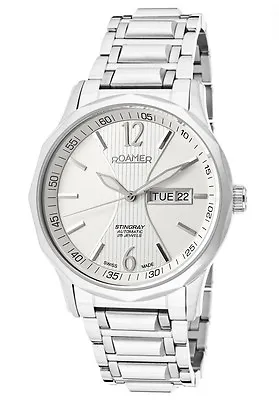 Roamer Stingray III Swiss Made Men's Automatic Watch Silver Dial $1600 NEW  • $519.99