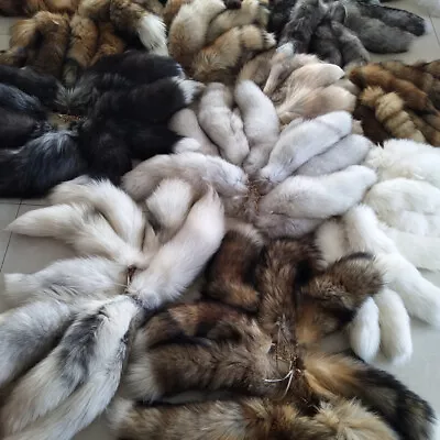 Wholesale 5pcs/10pcs 16 -18  Real Fox Fur Tail Keyring Bag Pendant Cosplay Toys • $11