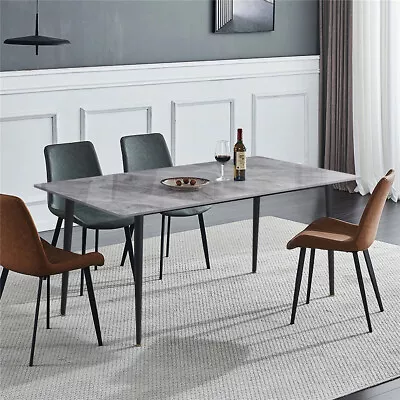 $269.97 • Buy Luxury Rectangle Kitchen Dinner Table W/ White Marble Top Glam Design 4-6 Person