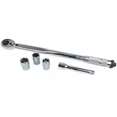 Brüder Mannesmann 5 Piece Torque Wrench Set Ratchet Spanner Socket Bar 18300 Vid • £43.99