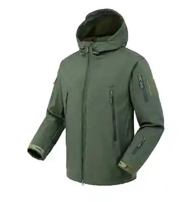 Military Soft Shell Jackets Men Tactical Windproof Outwear Army Hooded Coats • $46.97