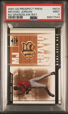 MICHAEL JORDAN 2001 Upper Deck Prospect Premieres GAME USED BAT RELIC PSA 9 Mint • $130