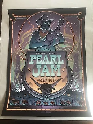 Pearl Jam Poster Oklahoma City Ok Show Edition 2022 Munk One • $149