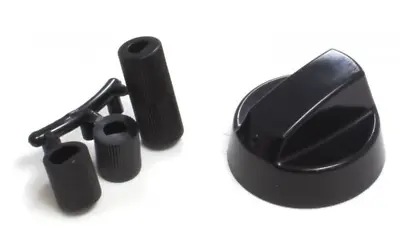 4 X Fully Universal Cooker Oven Hob Black Control Knobs With Adaptors • £5.40