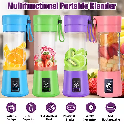 Mini Portable Electric Juice Maker Blender Smoothies Mini Juicer Fruit Machine • £7.86