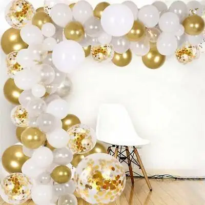 100PC White Balloon Arch Set Birthday Wedding Baby Shower Ballon Kit Party Decor • £4.99