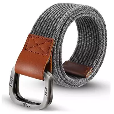 ITIEZY Mens Canvas Belt Cloth Belt Double D Ring  Assorted Sizes  Colors • $21.63