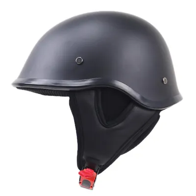 DOT Approved Sull  Motorcycles Half Helmet Open Face For Chopper Flat Black - • $55.63