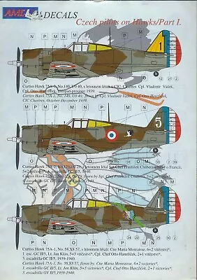 P-36 Czech Pilots On Hawks Pt.I 1/72 AML 72006 • $9.75