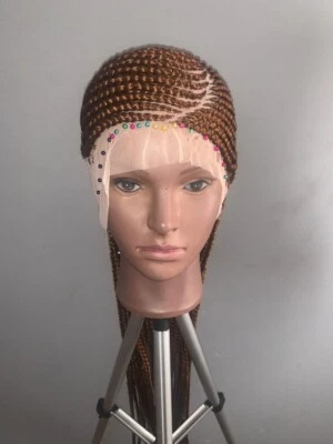 £40 • Buy Handmade Side Part Cornrow Braid Wig, #30, Long (29 Inches).