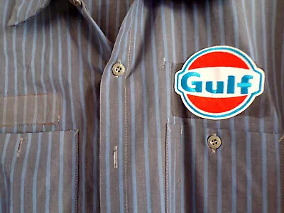 Gulf Gasoline  Mechanic-shop Long Sleeve Work Shirt  Used/recycled Hotrod • $17.95