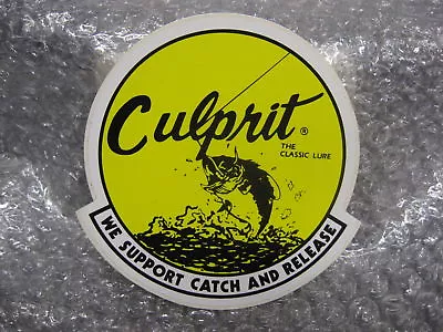 $4.72 • Buy 4  Culprit Classic Lure Bass Fishing Decal Sticker