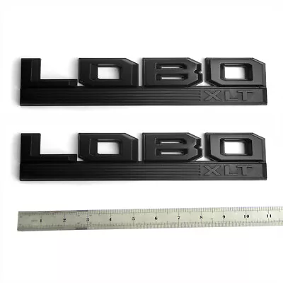 2x OEM LOBO XLT Emblem Fender Badge Fits F150 LOBO F-150 FL3Z-16720-L Black A • $36.46