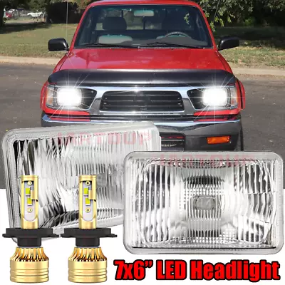 Pair 5x7 7x6  LED Headlights Hi/Lo Beam For Toyota Pickup 82-95 Tacoma 1995-1997 • $113.77