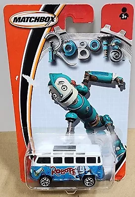 Matchbox Robots Movie Volkswagen Transporter (2004) White & Blue Toy • $8.70