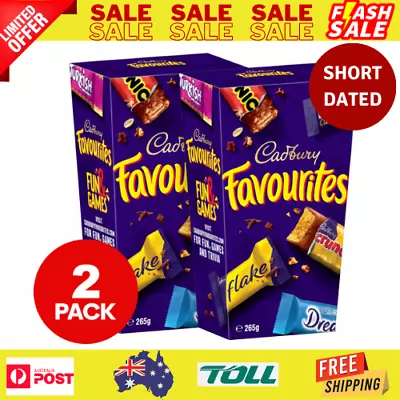 2 X Cadbury Favourites 265g Dairy Milk Crunchie Picnic Moro Chocolate Snack New • $15.67